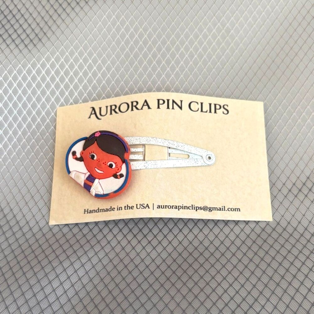 Dottie "Doc" McStuffins - Aurora Pin Clips - 55mm Hair Clip
